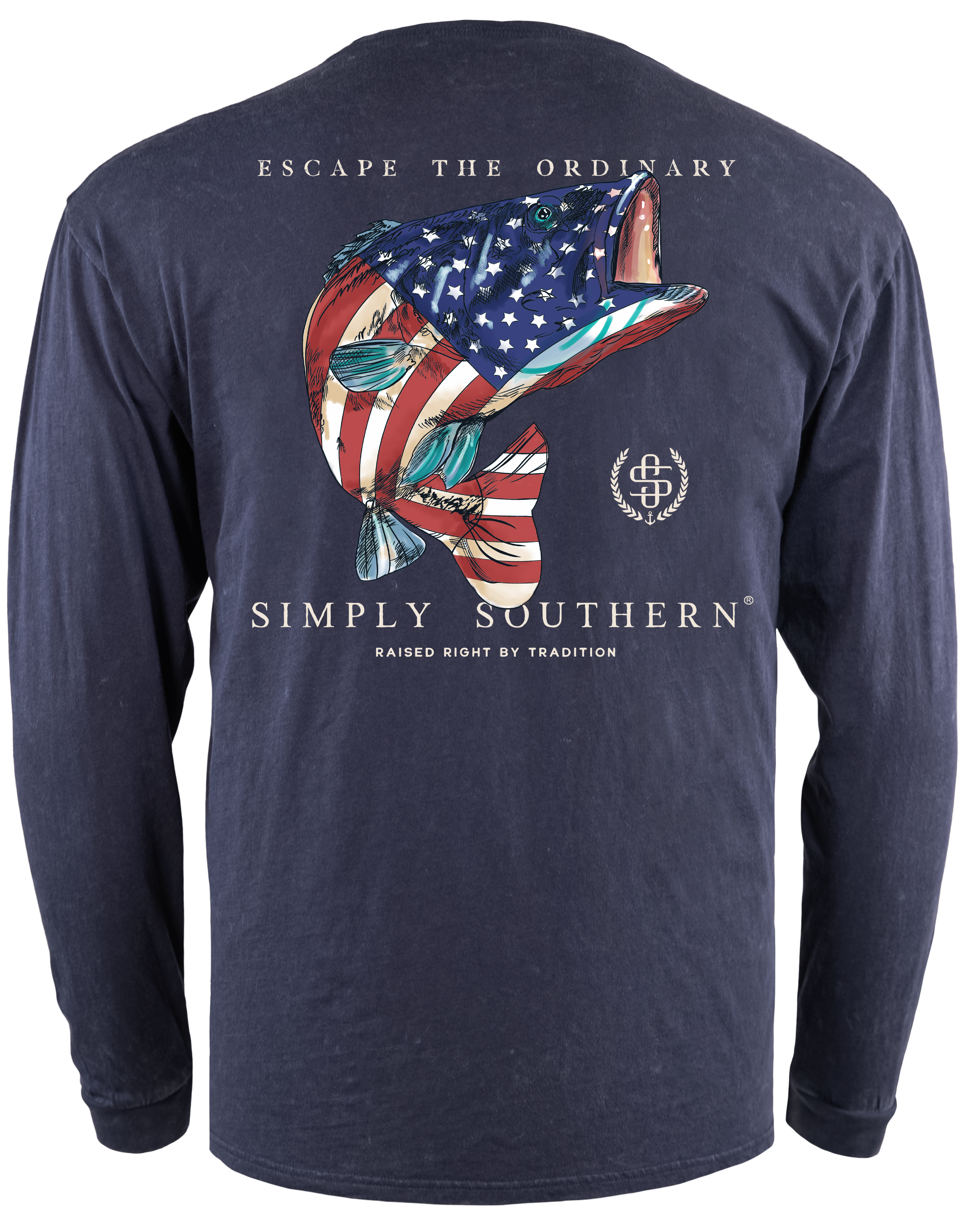 Simply southern mens usa raven long sleeve