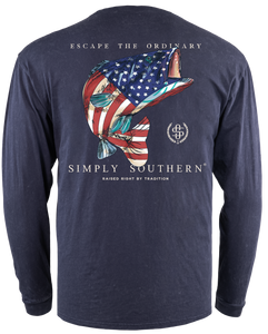 Simply southern mens usa raven long sleeve