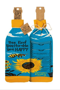 Bee kind bottle sock