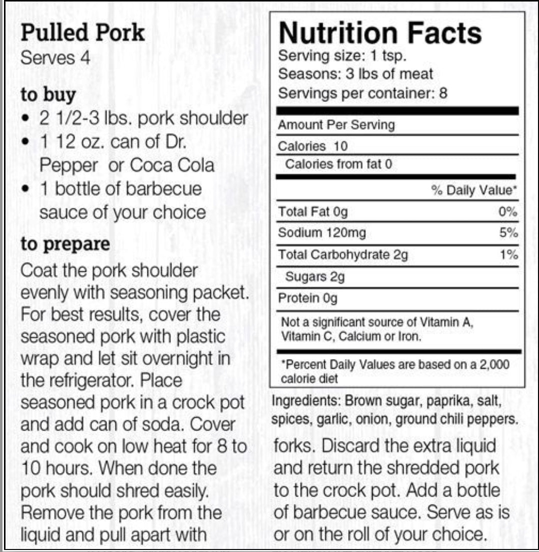 Country style pulled pork