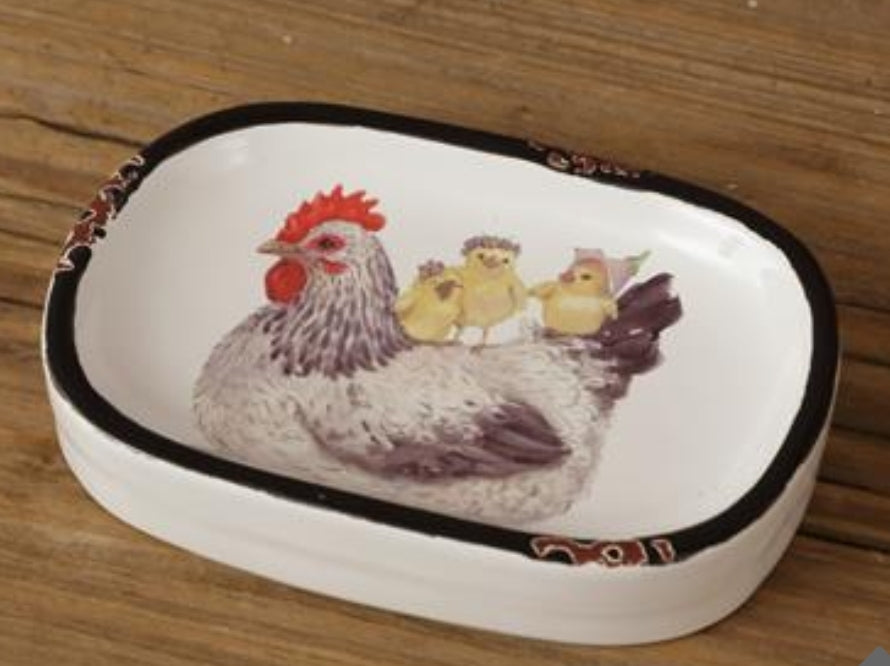 Hen & chick soap dish