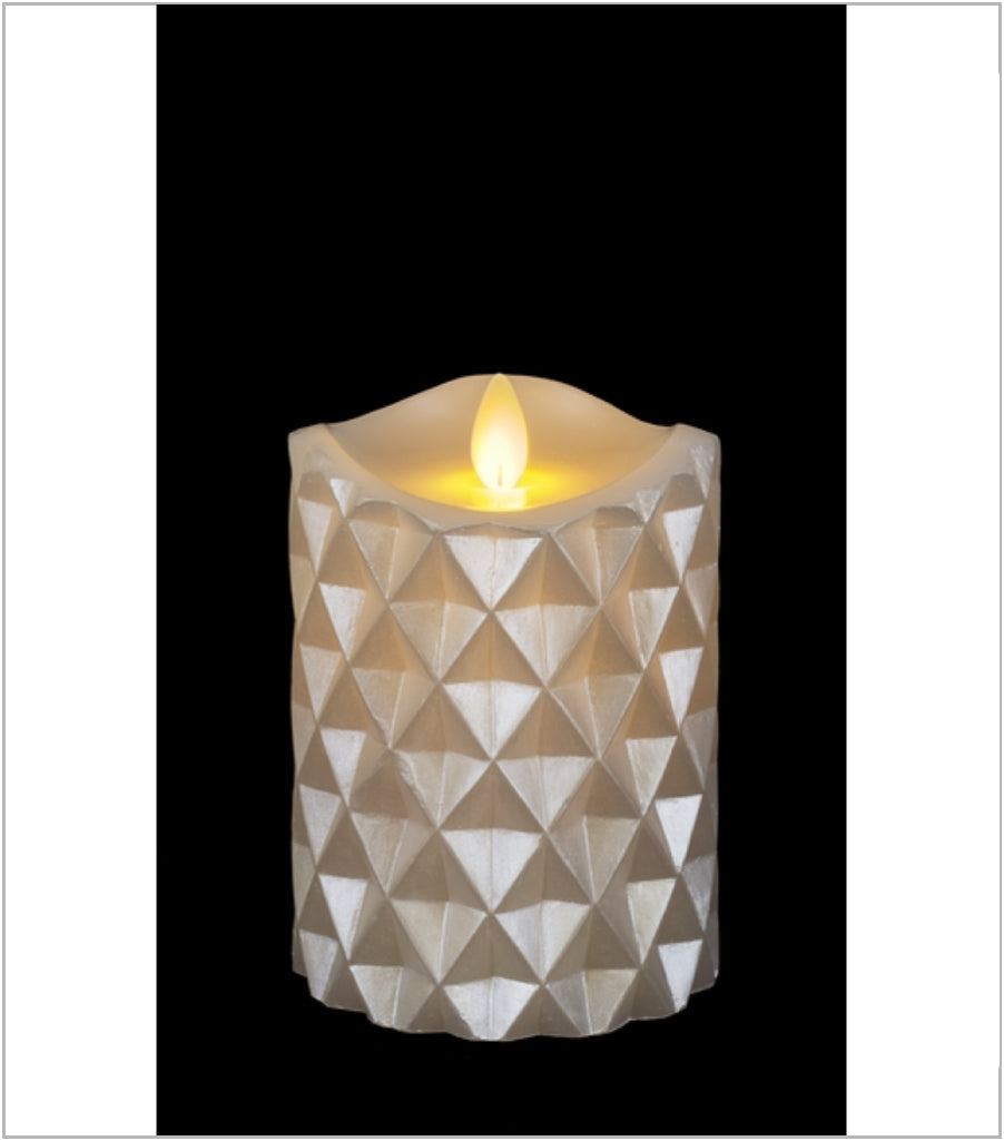 Led Diamond pearl wax Pilar candle