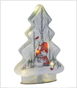 LED Light Up Tree w/Santa & Snowman Gnomes