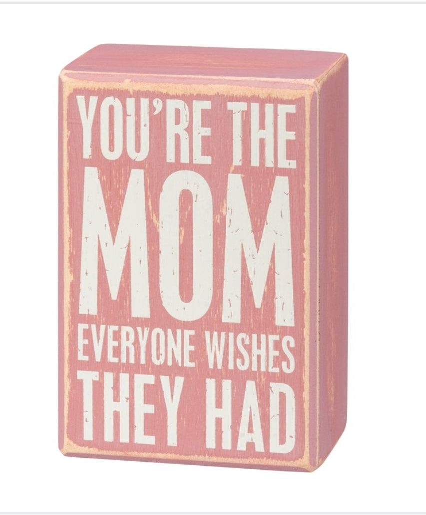 Mom sock and sign set