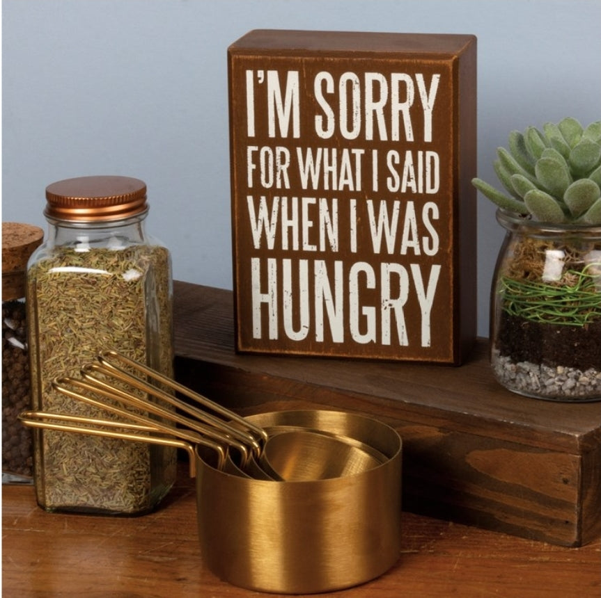 I'm sorry sign