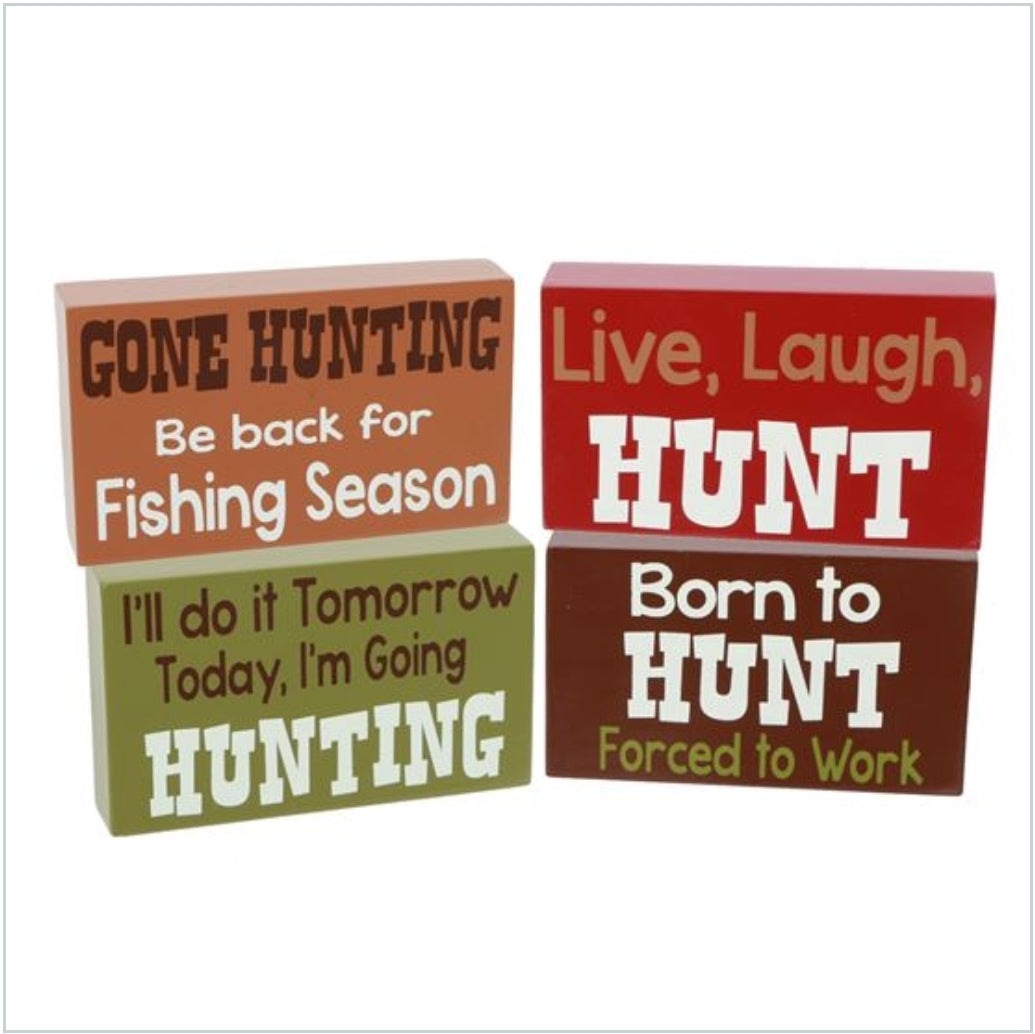 Hunting block signs