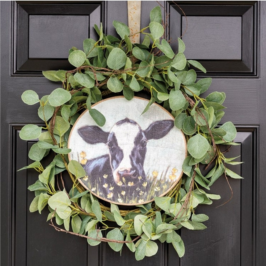 Wreath insert -cow
