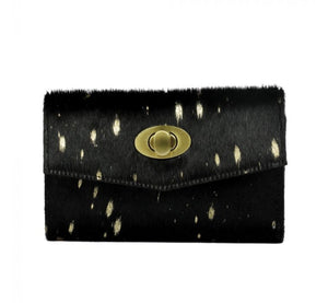 Dotted gold wallet