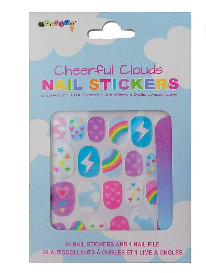 Cheerful Clouds Nail Stickers and Nail File Set