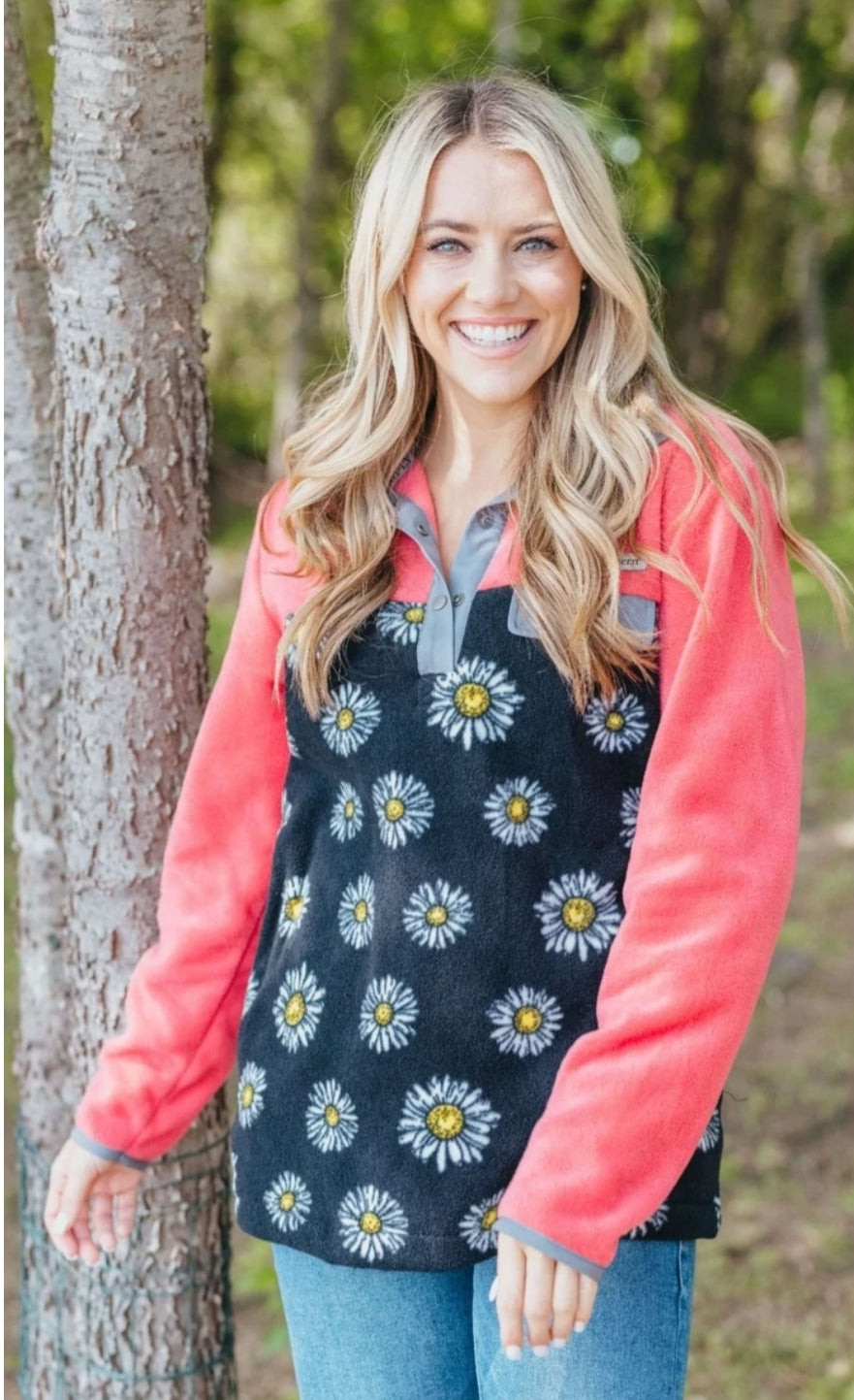 Simply Southern Simply Fleece Pullover for Women in Daisy