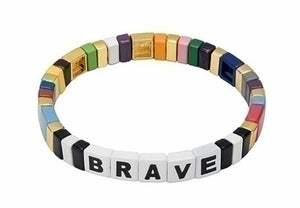 Cancer inspriational tile bracelet