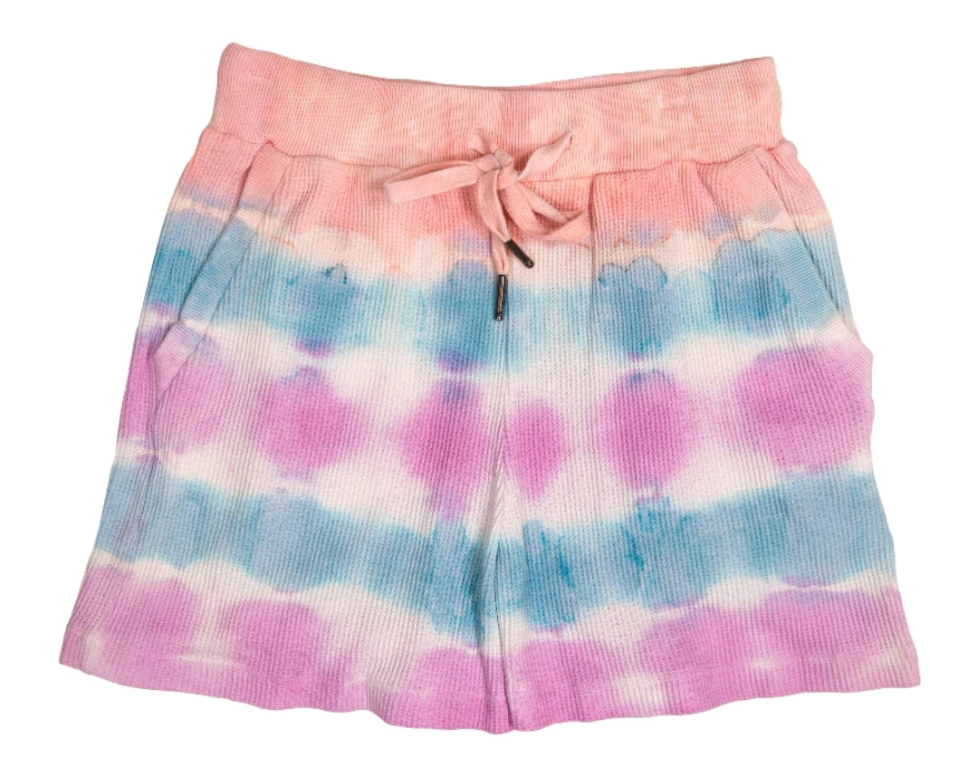 SIMPLY SOUTHERN CANDY TIE DYE WAFFLE LOUNGE SHORTS