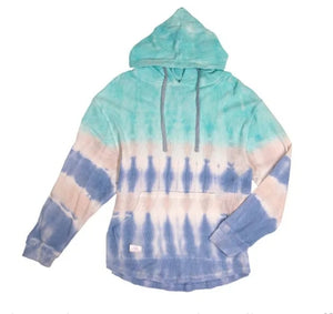 Simply Southern Waves Tiedye Pullover Waffle Hoodie