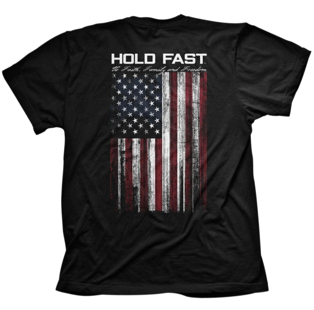 Hold fast flag mens shirt