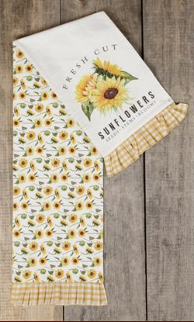 Fresh Cut Sunflowers - Reversible Table Runner