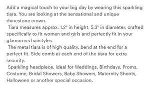 Tiara with comb- silver