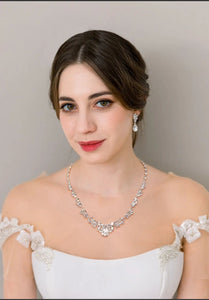 Crystal necklace & earring set