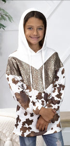 Youth cow hoodie