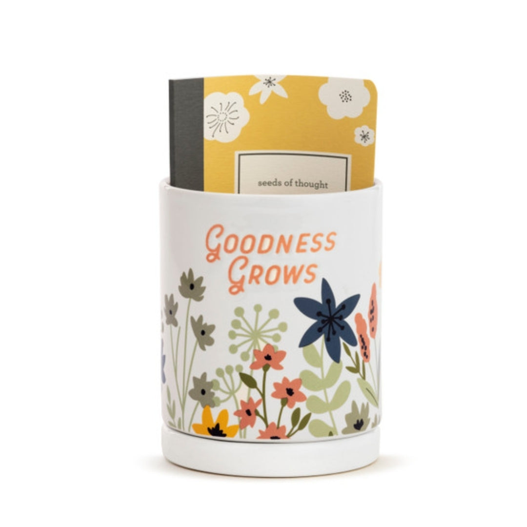 Goodness Grows Planter with Journal Gift Set