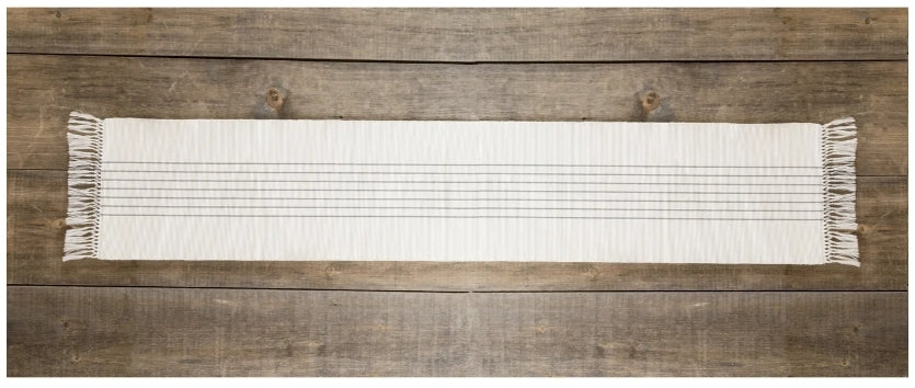 Table runner - gray striped