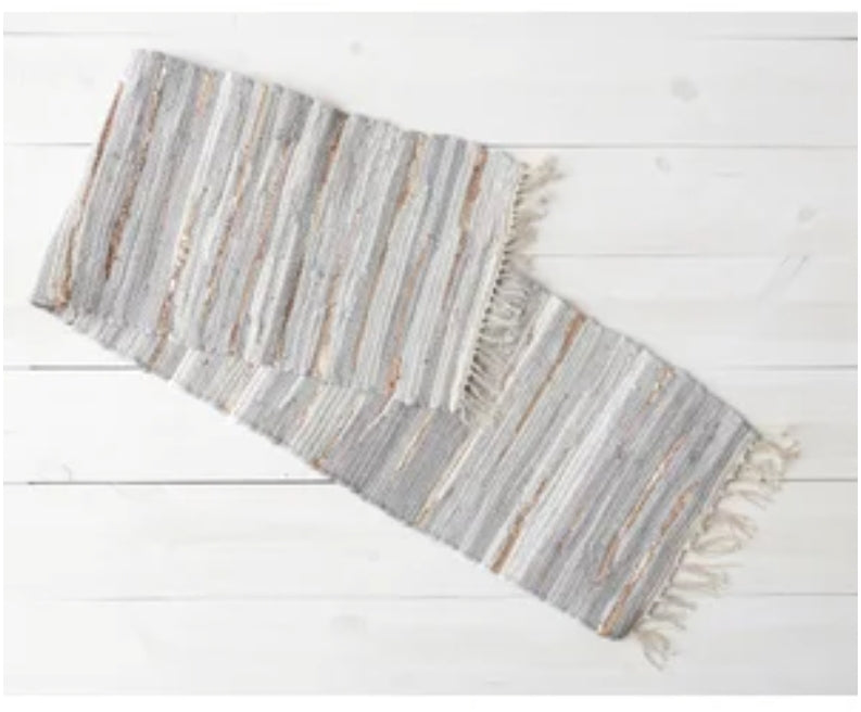 Gold and grey table runner