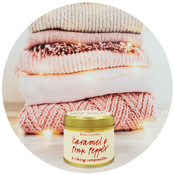 Caramel & pink pepper candle
