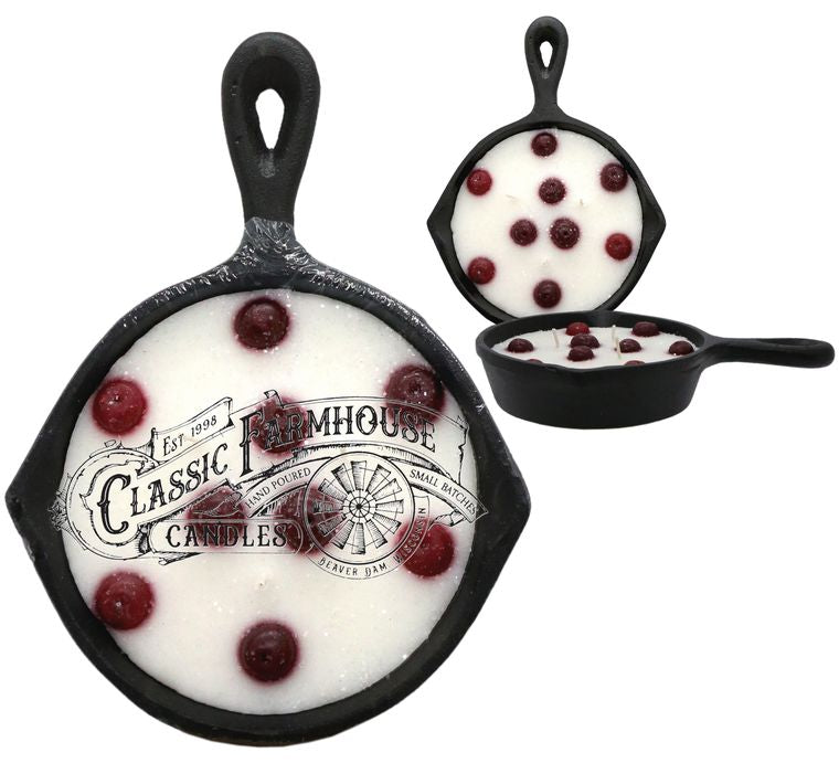 Cranberry 8 oz Cast Iron Pan Candle