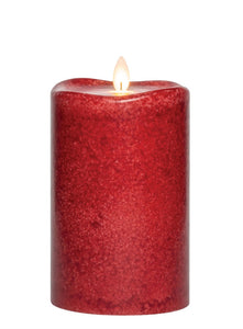 Red mottled candle
