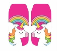 Ankle Socks -unicorn with rainbow in back